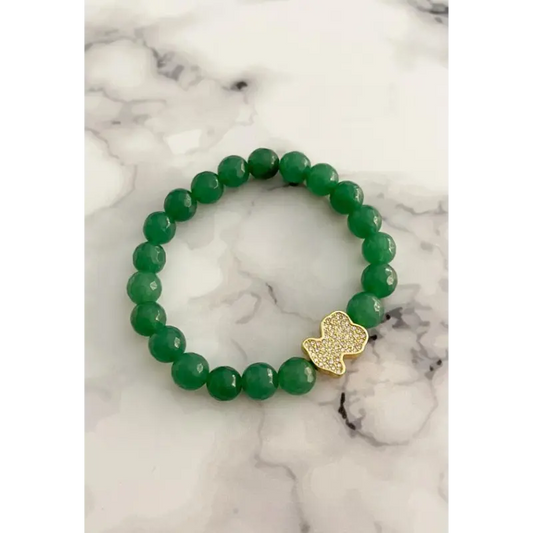 PULSERA EN PIEDRA NATURAL VERDE