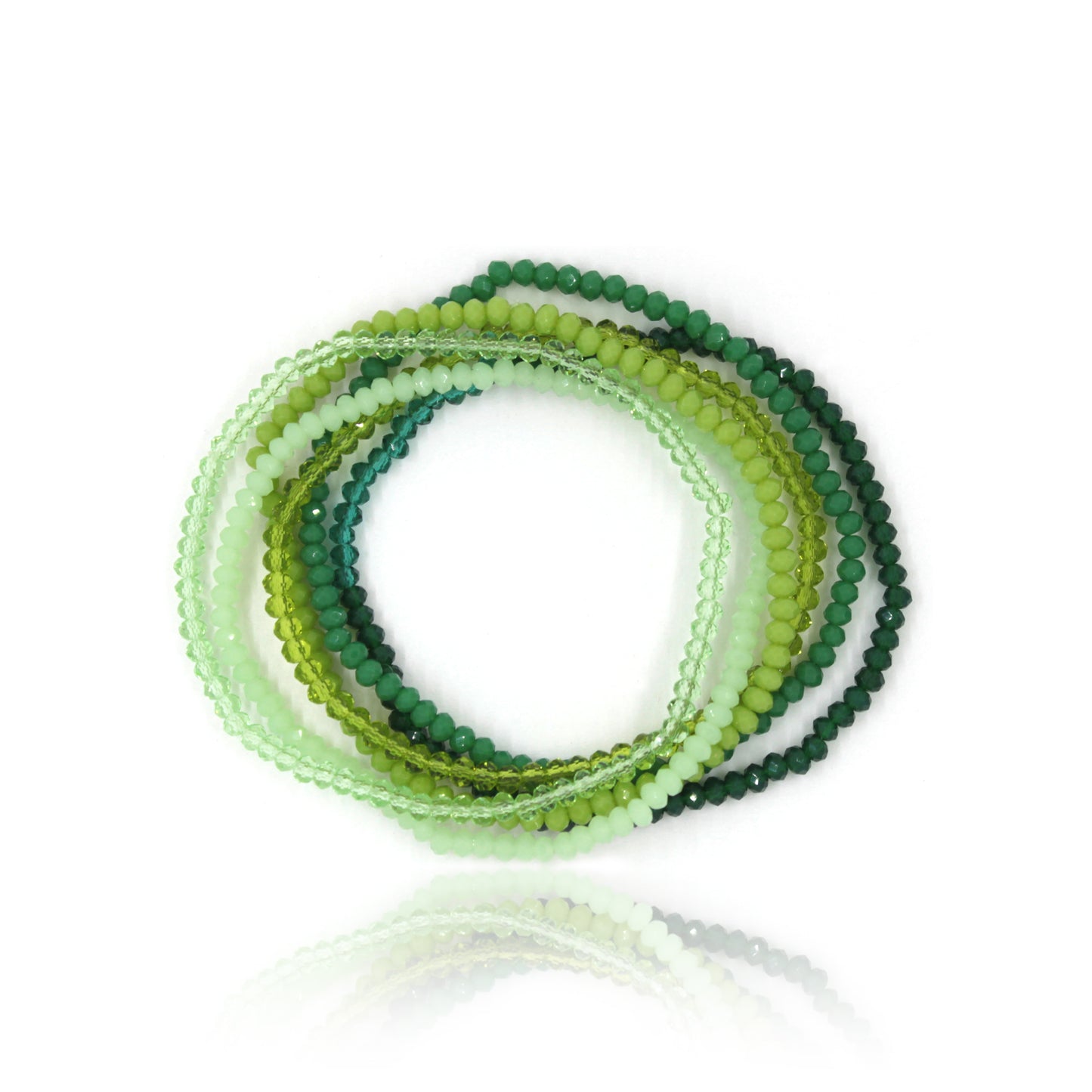 Pulseras en murano verde